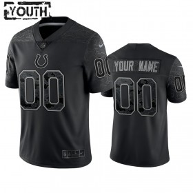 Maillot Enfant Indianapolis Colts Personnalisé Noir Reflective Limited